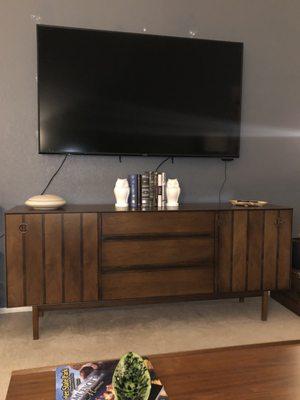 Our refinished credenza