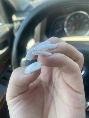 Dip powder doesn't even cover full NAIL!!