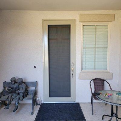 The Viewguard security screen door keeps your entryway sleek and protected. Custom colors available in Los Angeles!