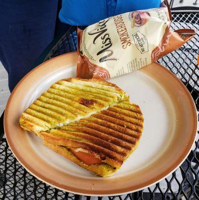 Caprese Panini at Cabin Fever Coffee Downtown