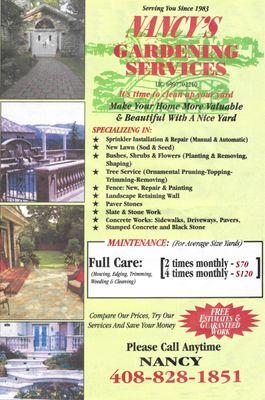 Nancy’s Gardening Services