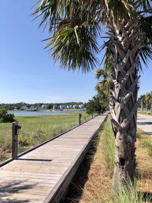 Walkway from parking lot