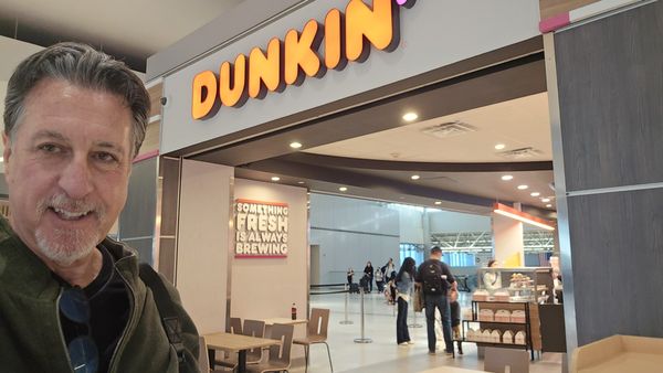 ROSARIO S. CASSATA IS AT DUNKIN DONUTS IN THE ISLIP MACATHER AIRPORT IN ISLIP, LONG ISLAND, NEW YORK.