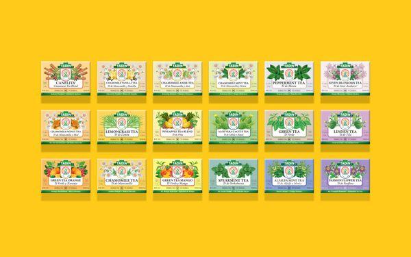 Package design for Tadin Herbs and Teas by UNO Branding.