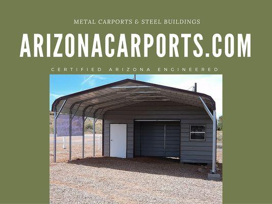 Arizonacarports.com metal buildings metal garages metal carports American-made Arizona certified