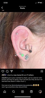 Original daith piercing- fresh