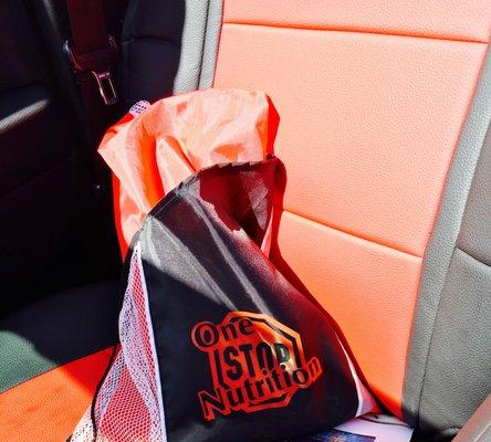 Gym bags with a side pouch for your OSN shaker bottle of course.