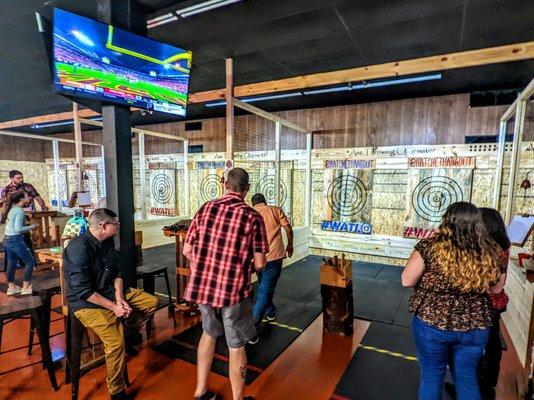 Hatchet Hangout - Axe Throwing Clearwater. A World Class Axe Throwing Venue and lounge. WATL League Certified