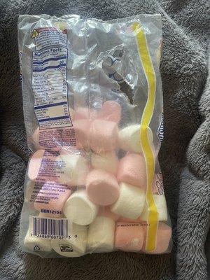 Back of the Marshmallow bag