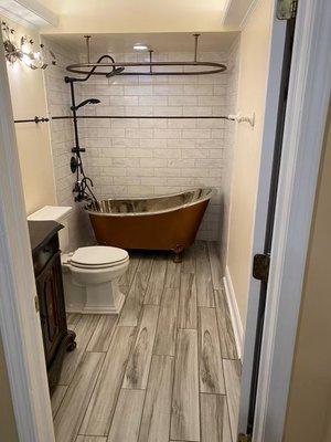 Just remodeled for a happy customer. installed a Claw bathroom