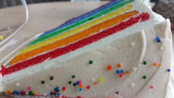 Rainbow cake.