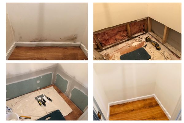 Mold issue. Before, during, and after