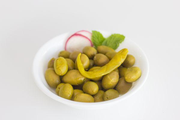 Home made green olives