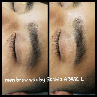 Men brow wax