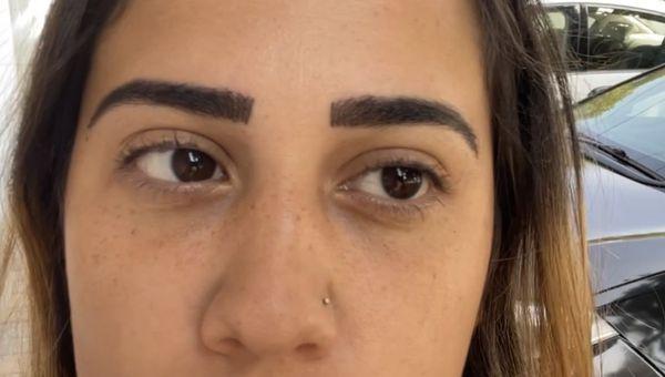 My brows outside an hour after my second treatment!