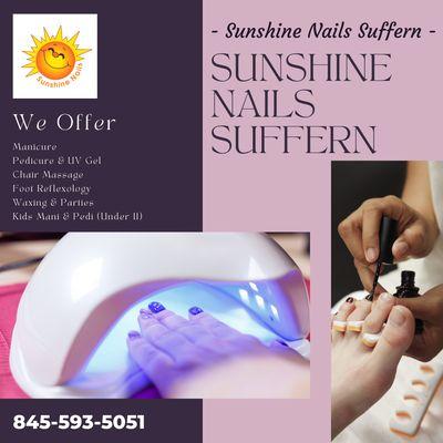 Sunshine Nails Suffern
 214 NY-59 Unit 10, Suffern, NY 10901
 Call us at 845-593-5051