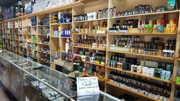 A lot e liquids to choose from.