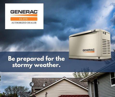 Stay prepared for stormy weather with your Generac Generator from CrewPros. Ensure your home stays powered no matter the cond...