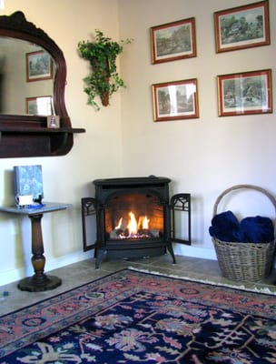 Enjoy the fire after skiing or a hike in your spacious  and comfortable living room.