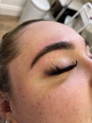 Brow wax & shading