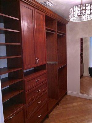 Master Bedroom Closet in 5 Panel European Cabinetry