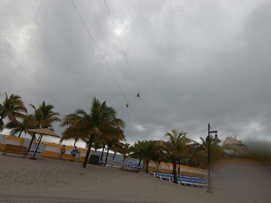 Zipline in Harvest Caye