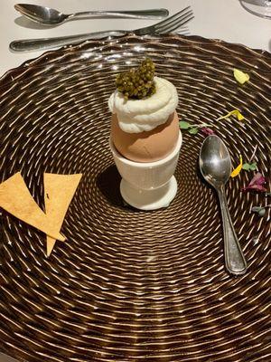 Shirred egg with Russian beluga caviar