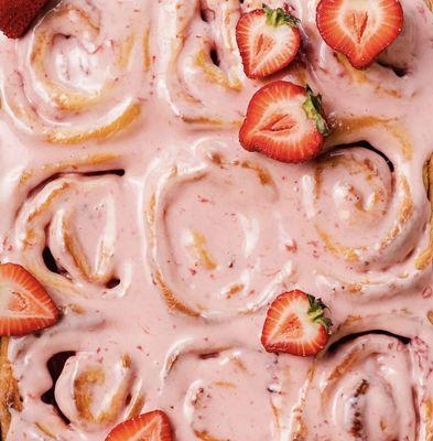 Strawberry Shortcake Cinnamon Roll