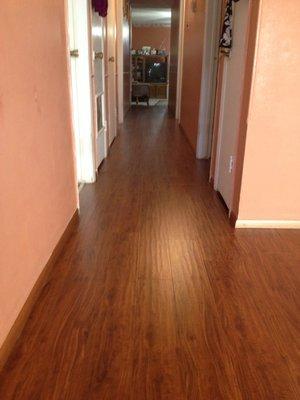 Laminate installation.