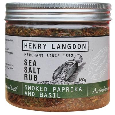 Australian Henry Langdon Sea Salt Rub Smoke Paprika & Basil (One of many salt rubs we carry)