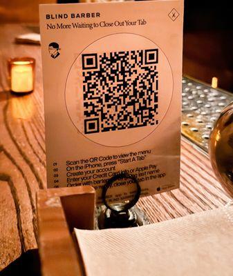 QR code menu