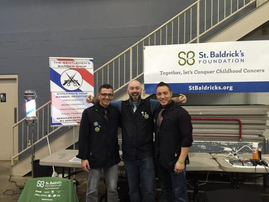 Sean, Colton, & Michael ready to start raising money for The Saint Baldrick's Foundation.