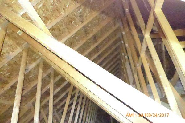 Roof framing inspection & evaluation for structural issues