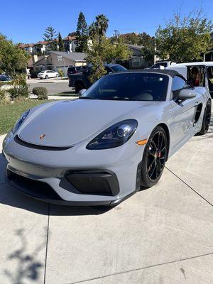 We started a wash and wax detail for this beautiful 718 spyder Porsche - contact me if you need a quote