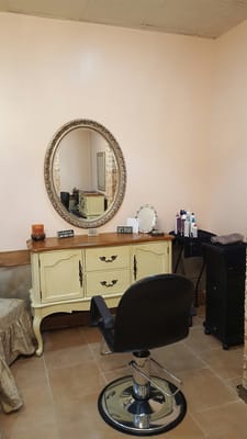 One of four of our hair styling stations