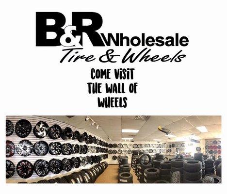 Our Famous wall of Wheels! (330) 707-4545