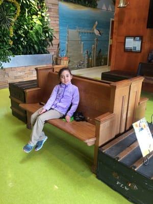 My baby girl waiting in the atrium.