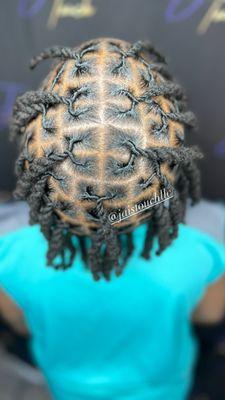 Kids retiwst and style:2 strand twist