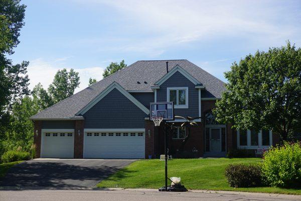 New roofing and siding replaced after a hail storm