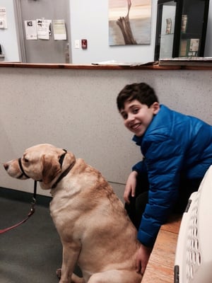 The Little Prince petting one of the patients