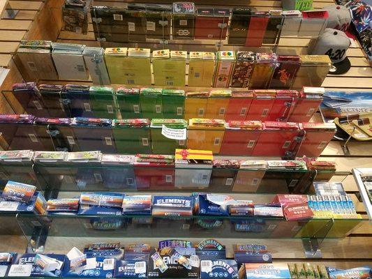 Papers galore! 
Flavored/Rice/Raw/Wraps and more!