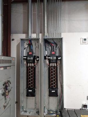 Commercial , installed two 400amp panel boards