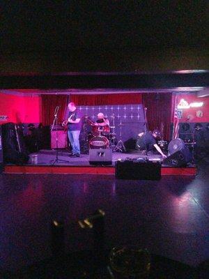 setting up for another live music night at East Side Bar and Grill