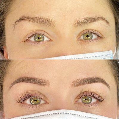 Lash Lift (with complimentary lash tint) + Brow Shaping