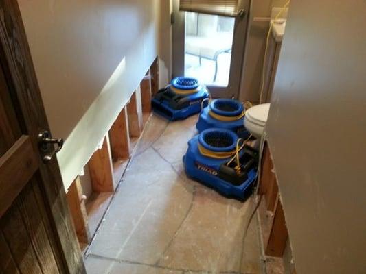 Water damage repair process in Baltimore.