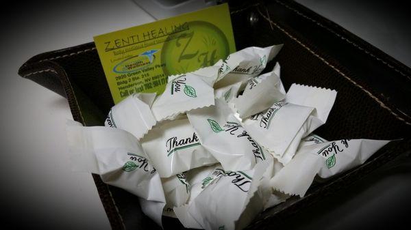 Complimentary mints!