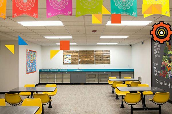 The Campus Downtown's Kids Cafe. We use this space for lunch and for projects that may be a little messy for the classrooms.