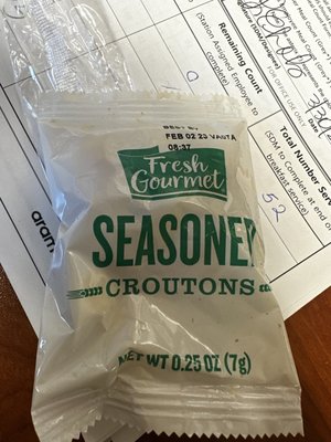 Expired croutons