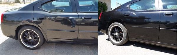 Before & After on a Dodge Charger.