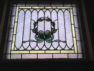 One of the original stained glass windows installed when the home was built ca. 1898.